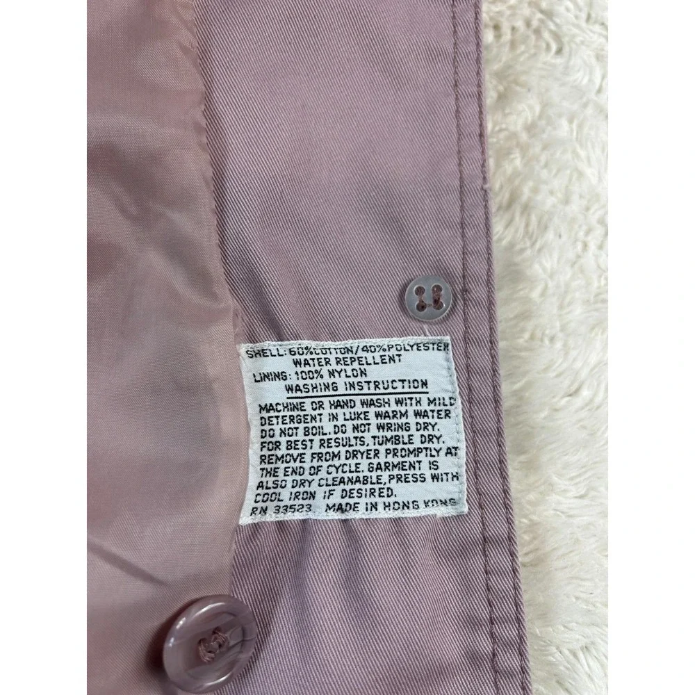 Le Soleil Vintage Kids Mauve Button Front Field‎ Jacket Water Repellent 11/12